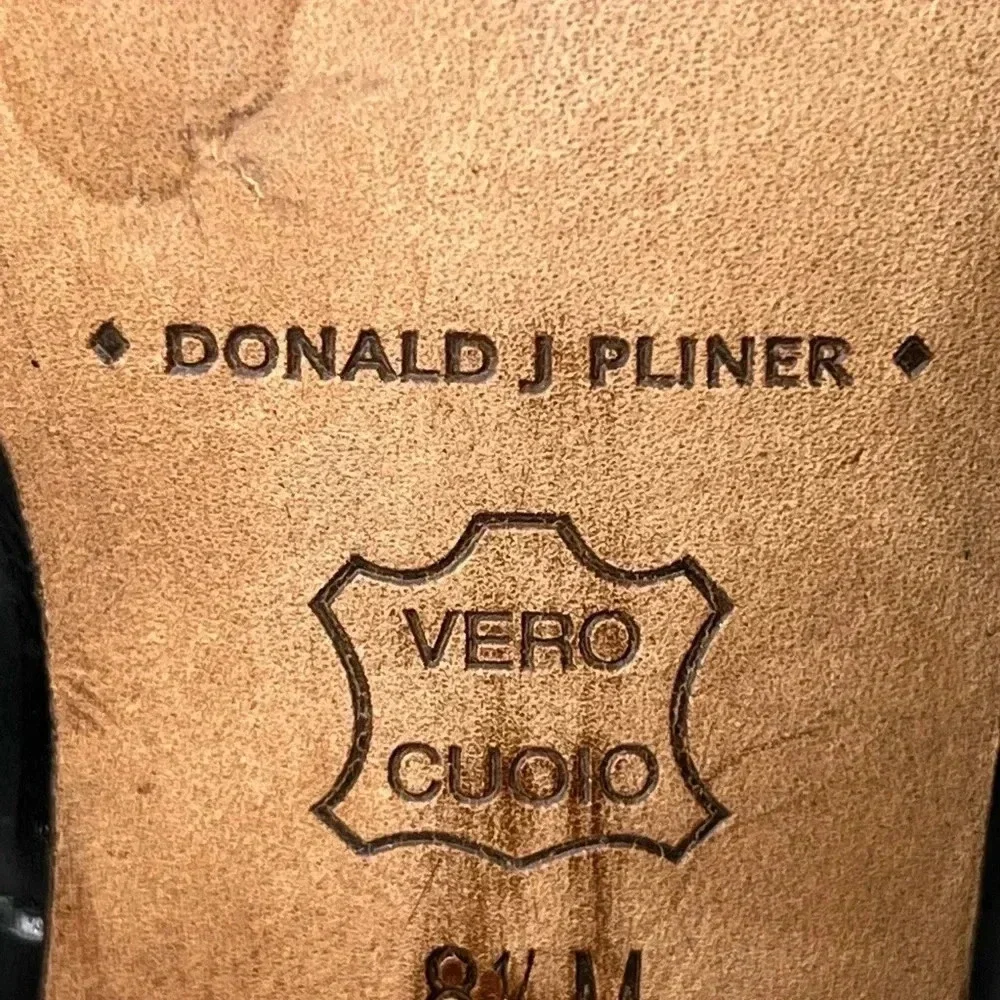 Donald J Pliner Vero Cuoio Black Pointed Heels - Picture 6 of 13